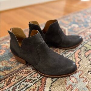 Women's Dark Grey Suede Ankle Boots